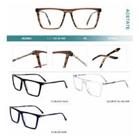 Combined frames for glasses, acetate + metal, with spring hinges  Big City JB28603