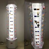 Acrylic floor rotating display stand for glasses, frames, cases and accessories 16000-42, size 160 * 46 cm