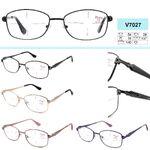 Ready-made metal frame glasses Vizzini V7027, plastic lens, diopters +0.75 to +6.00 (step 0.25)