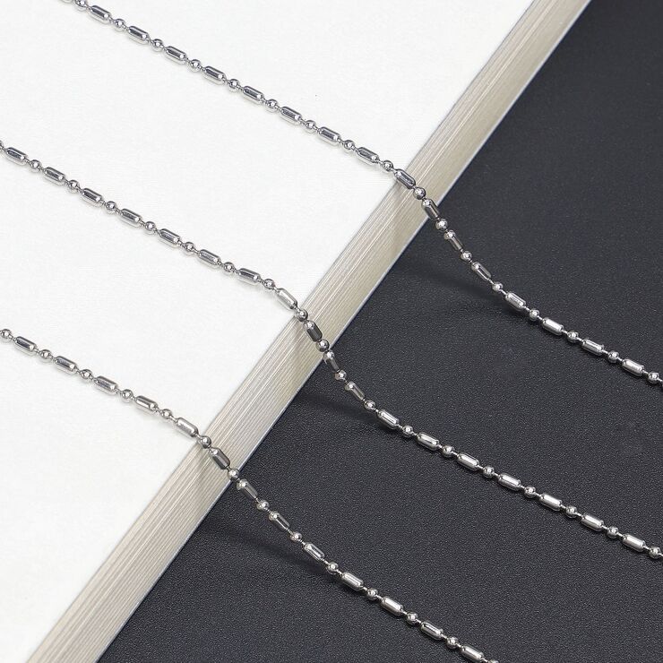 Silver-colored metal non-slip chain, for glasses and masks GS017