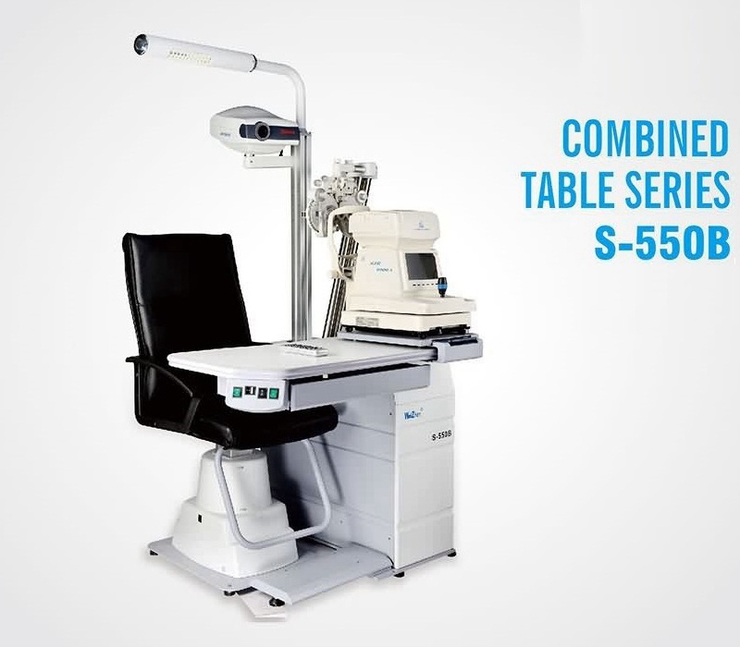 Рабочее место офтальмолога, комбинированный стол + кресло S-555B