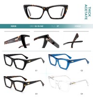 Plastic frames for glasses, thick acetate Big City H2826