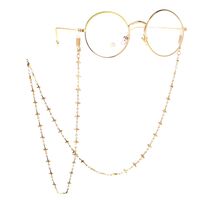 Metal non-slip chain, with airplane and beads, for glasses and masks GL075