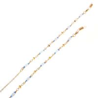 Metal non-slip chain, with gold beads, for glasses and masks GL108
