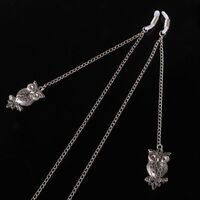 Silver-colored metal non-slip chain, with owl pendant, for glasses and masks GL213