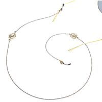 Металлическая нескользящая цепочка бронзового цвета, c цветком, для очков и масок GL188