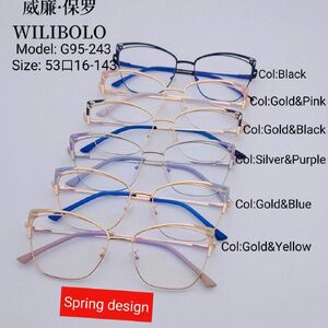Metal ultrathin frames Wilibolo, with spring hinges G95-243