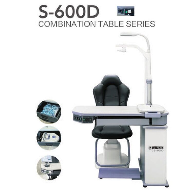 Ophthalmologist workstation, combined table + chair S-600D, tabletop 1130*500 mm