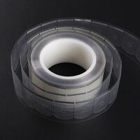 Липкий сегмент (липучки, слиперы, противоскользящие накладки) для линз, прозрачный с серебряным краем, полиэтилентерефталат, 1000 штук