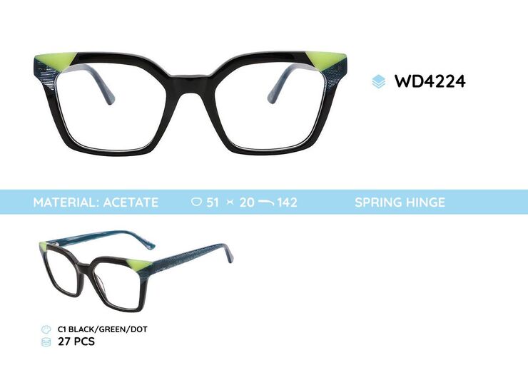 Plastic acetate eyeglasses frame for women WD4224