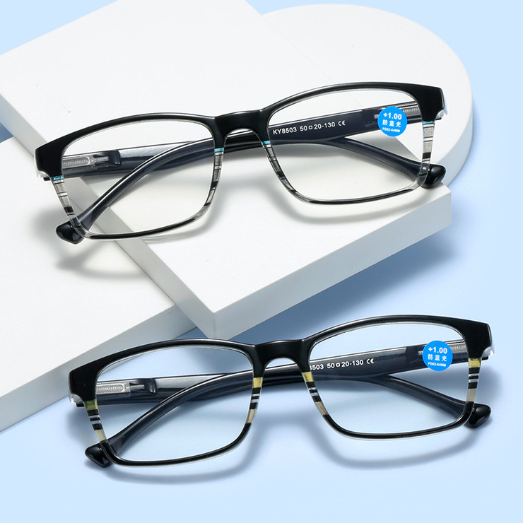 Plastic eyeglasses for reading KY8503 Blue ray cut, diopters from +1.00 to +4.00, PD62-64