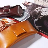 Genuine leather glasses case BR9091A