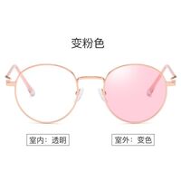 Photochromic metal eyeglasses for distance L7009 with blue ray cut protection, diopters from 0.00 to -6.00, not centered 