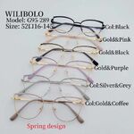 Metal ultrathin women's frames with spring hinges Wilibolo G95-289