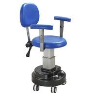 Хирургический табурет, стул-кресло операционный вращающийся на колесиках с подъемником для кабинета офтальмолога DTL16 с подлокотниками