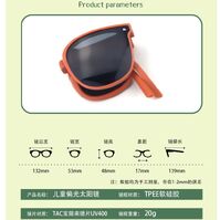 Polarized silicone folding sunglasses with UV400 protection for kids T32024