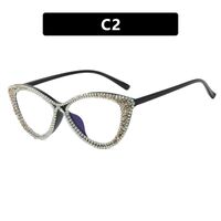 Plastic glasses with blue light protection for women 22029镶钻-PN