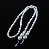 Metal non-slip chain, with round pearl beads, for glasses and masks GL175