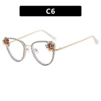 Plastic glasses with blue light protection and rhinestones for women 2214镶钻-PN
