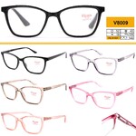 Ready-made plastic frame glasses Vizzini V8009, lens white, diopters from +0.75 to +4.00 (stap 0.25)