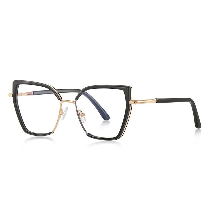 Metal + TR90 plastic Blue Blocker glasses frame for women with UV and blue light protection lenses More FCS3154