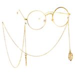 Металлическая нескользящая цепочка, c листом, для очков и масок GL100