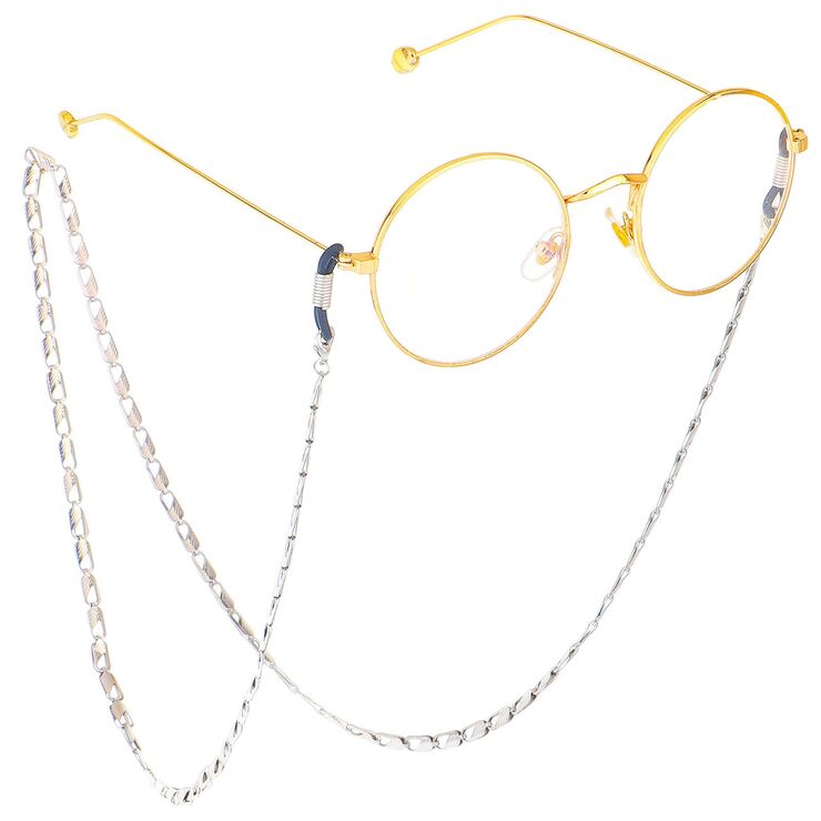 Steel-colored metal non-slip chain, for glasses and masks GS015