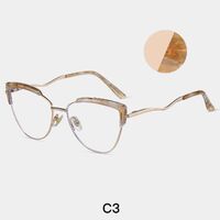 Combined frame (metal + TR90) or glasses with blue light protection, with spring hinges FA87277