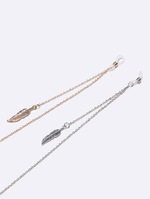 Set of two glasses chain with color crystals GM109