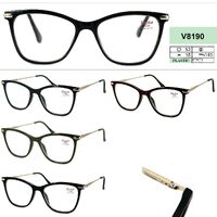 Ready-made plastic frame glasses for women Vizzini V8190, diopters from -4.00 to +4.00