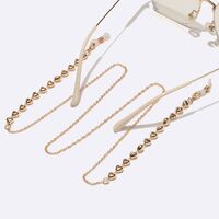 Металлическая нескользящая цепочка золотого цвета, с золотыми сердцами, для очков и масок GL1566