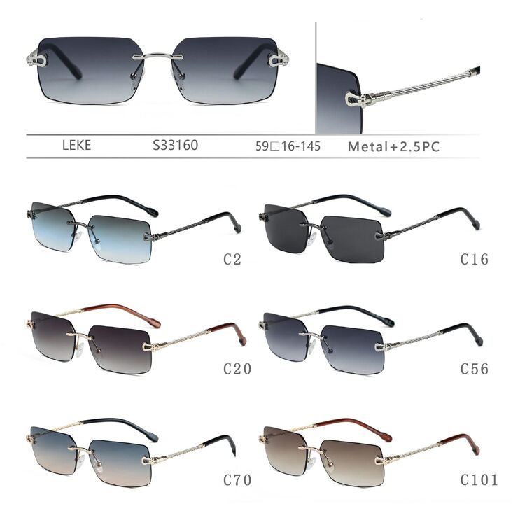Polarized metal sunglasses Leke S33160