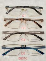 Оправа для очков мужская металлическая полуободковая с флексом 5831C