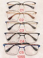 Metal frame for glasses with spring hinges Defile D1055