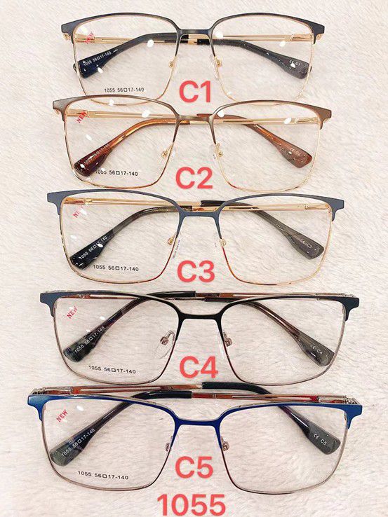 Metal frame for glasses with spring hinges Defile D1055
