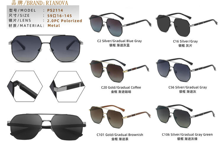 Polarized metal sunglasses Rianova PS2114