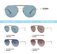 Metal frame polarized sunglasses S7004
