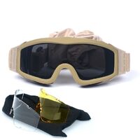 Safety shockproof tactical goggles +3 caps DXGS18