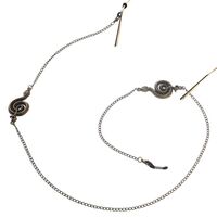 Металлическая нескользящая цепочка бронзового цвета, cо змеей, для очков и масок GL118