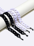 Acrylic black and white color glasses chain GM139