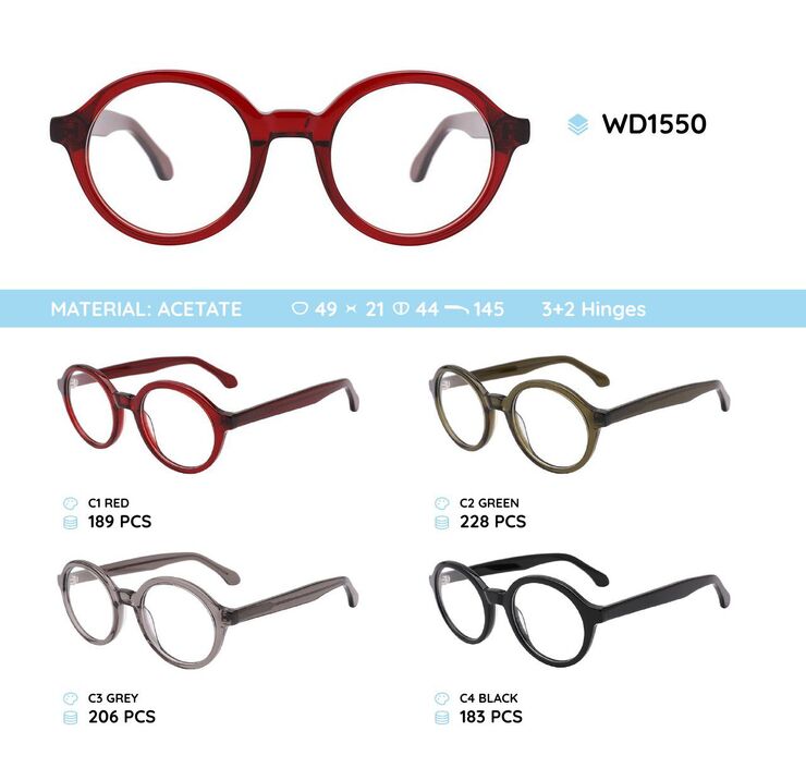 Plastic acetate eyeglasses frame for women WD1550