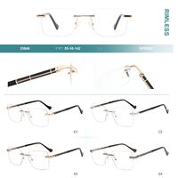 Оправа для очков металлическая безободковая с флексом Big City 25646