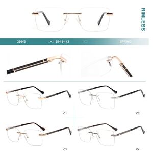 Оправа для очков металлическая безободковая с флексом Big City 25646