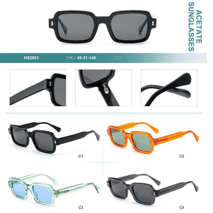 Polarized acetate plastic sunglasses Big City HS2851