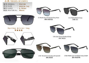 Polarized metal sunglasses with flex hinges Rianova PS2130