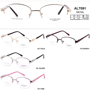 Metal eyeglass frame, material steel Allmilmo AL7091