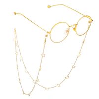 Metal non-slip chain, with star and moon, for glasses and masks GL693