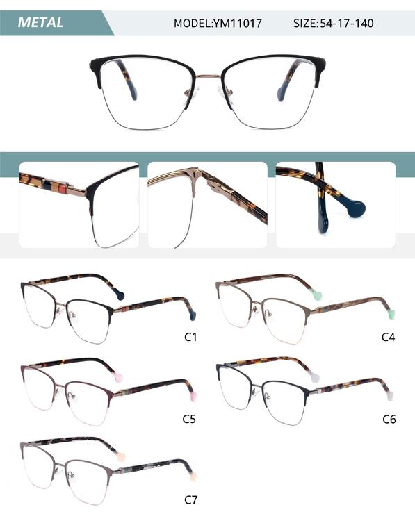 Metal frame for women with spring hinges YM11017-DA