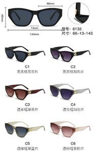 PC plastic sunglasses with metal hinge 6133W