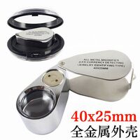 Folding magnifier with universal backlight 9890-XX, dimensions: ⌀25 mm. Magnification: 40Х